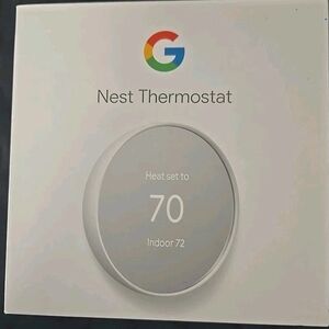 NIB Google Nest Smart Thermostat Snow GA01334-US G4CVZ 9357500764 w/ Base Plate